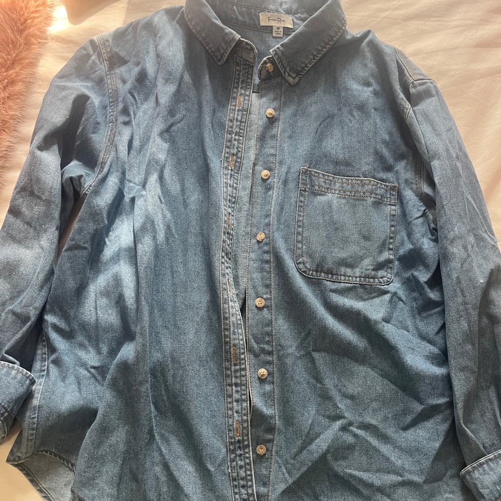Faded Rose Denim Blue Women's Shirt